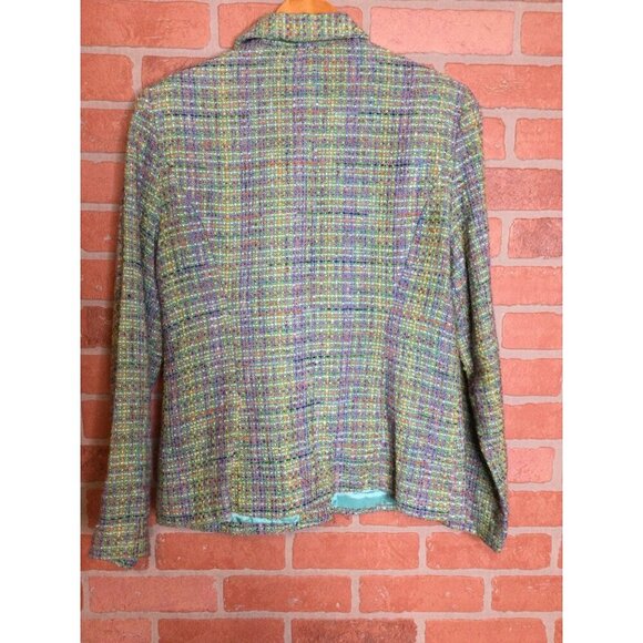 Lew Magram Collection Womens Vintage  2-Piece Blazer & Skirt Set Size 8 Multicol - Picture 5 of 11